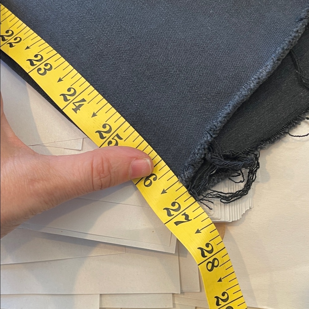 MOTHER Stunner Zip Ankle Fray Jeans – Size 31, High Rise Charcoal Distressed NWT - Picture 12 of 14